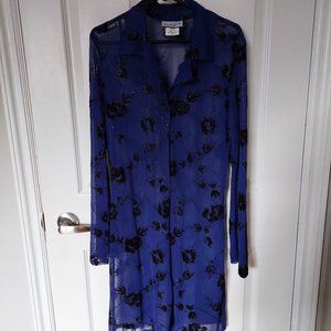 Breakin’ Loose Y2K See  Through Sequin Dress, With Sparkle Flower  Lace 9/10
